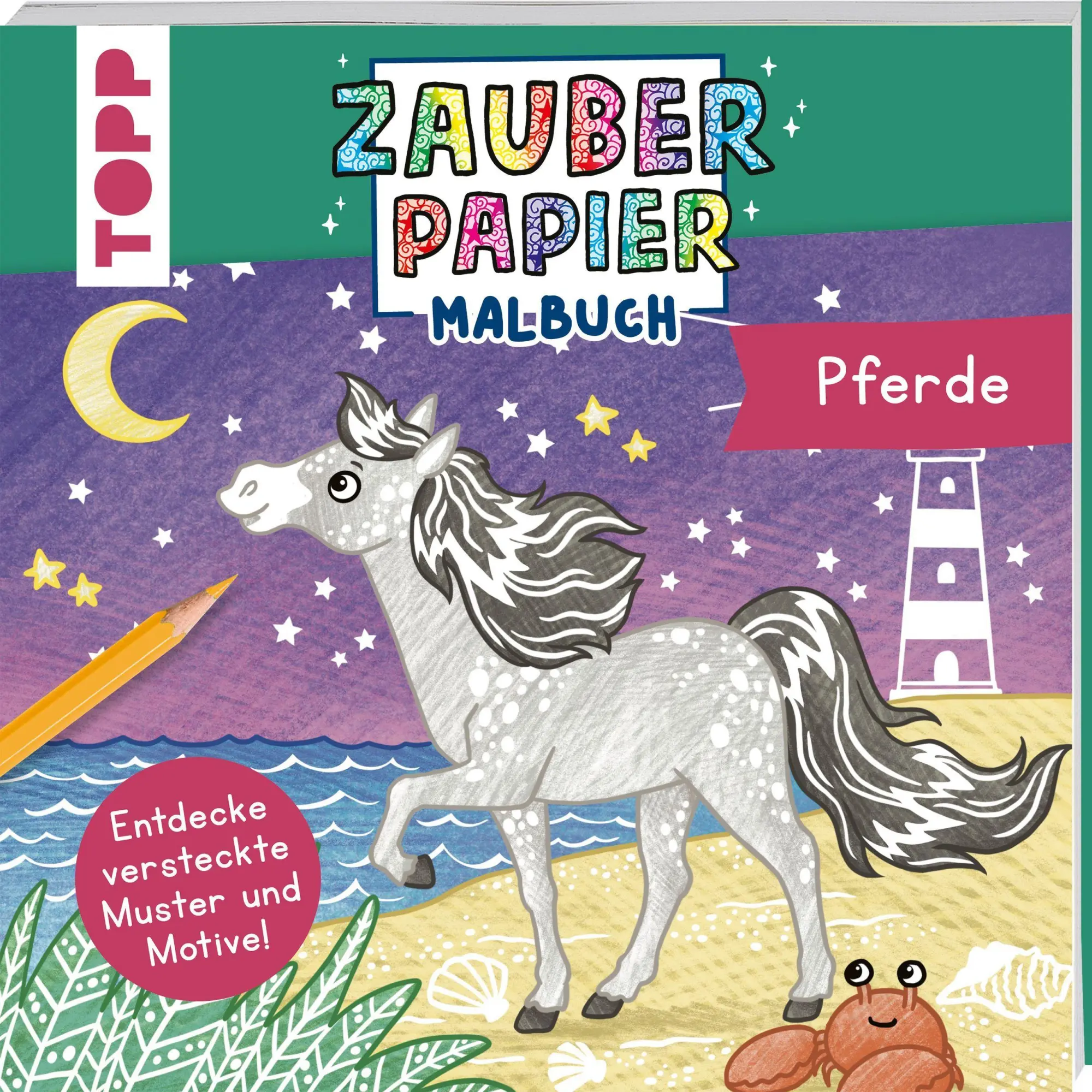 Cover: 9783735893239 | Zauberpapier Malbuch Pferde | Entdecke versteckte Muster und Motive!