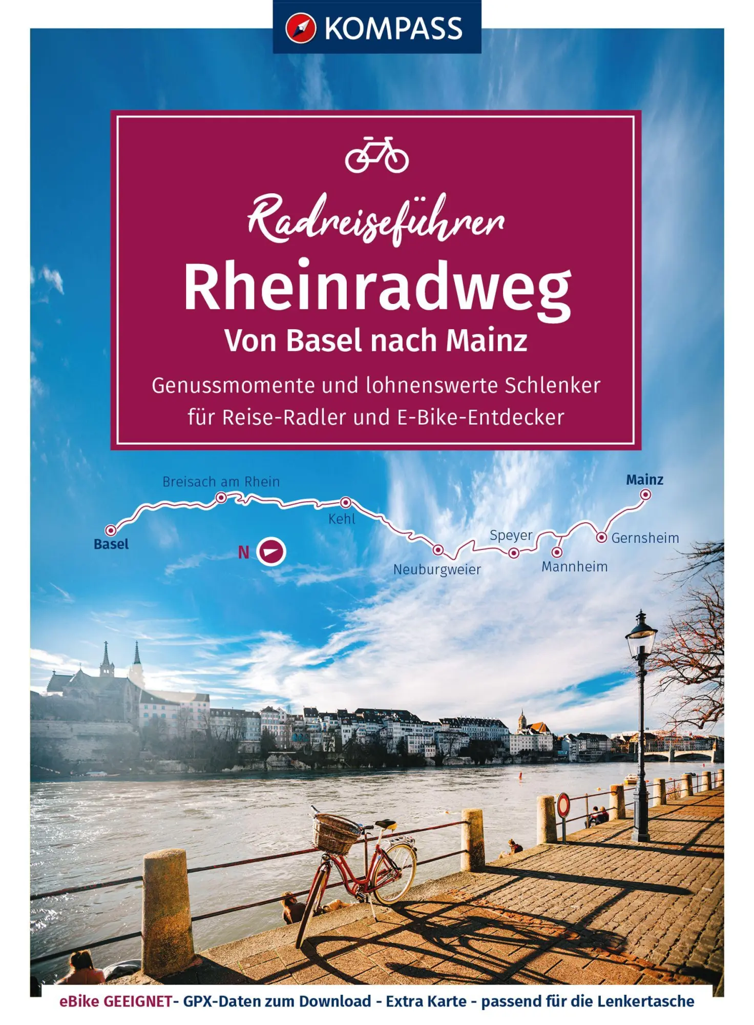 Cover: 9783991213239 | KOMPASS Radreiseführer Rheinradweg von Basel bis Mainz | GmbH | Buch