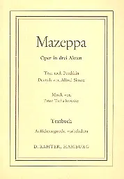 Cover: 9790221103239 | Mazeppa | Oper in 3 Akten | Pyotr Ilyich Tchaikovsky | Textheft