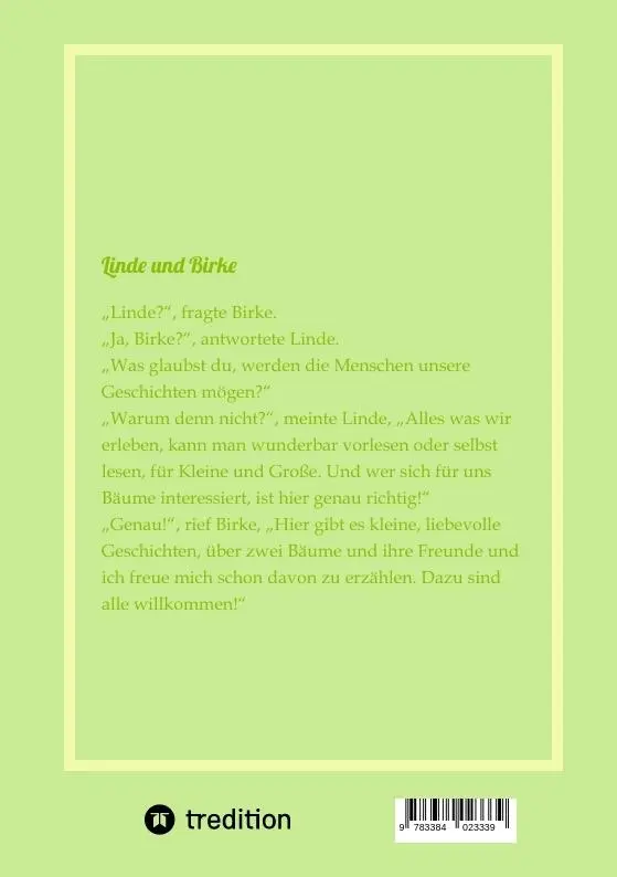 Rückseite: 9783384023339 | Linde und Birke | Vorlesegeschichten | Annika Tabea | Taschenbuch