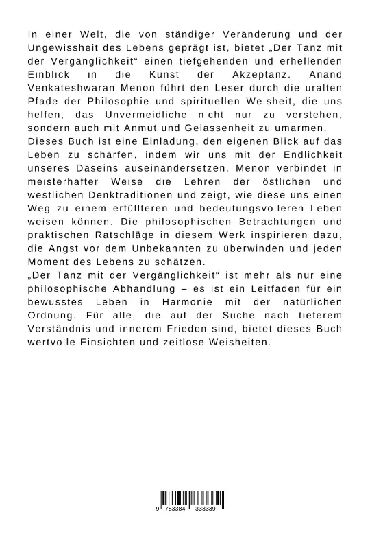 Bild: 9783384333339 | Der Tanz mit der Vergänglichkeit | Weisheit und Akzeptanz im Leben