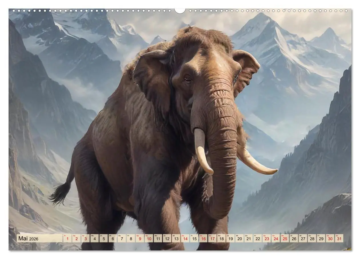Bild: 9783457383339 | Riesen der Eiszeit - Ein Jahr voller Mammut Momente (Wandkalender...