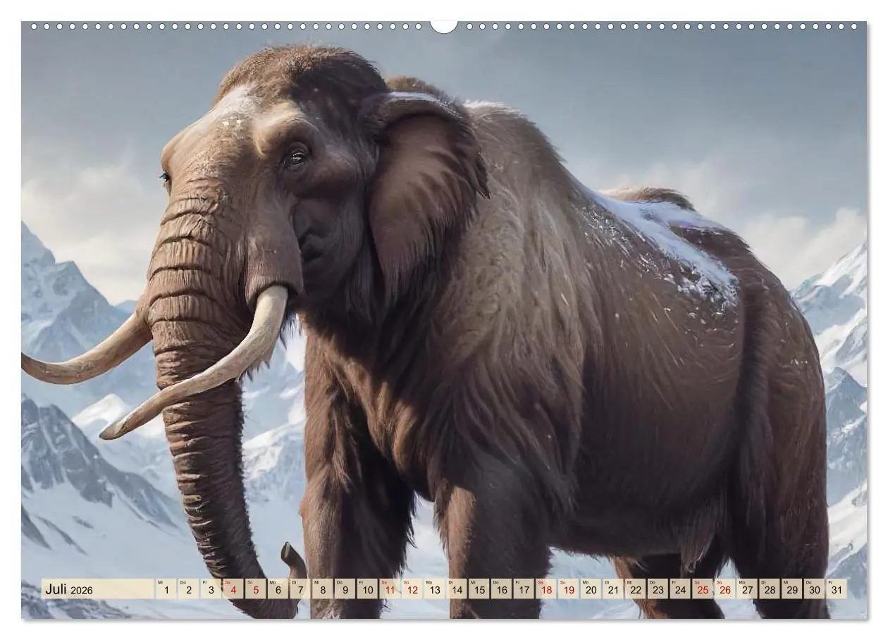 Bild: 9783457383339 | Riesen der Eiszeit - Ein Jahr voller Mammut Momente (Wandkalender...