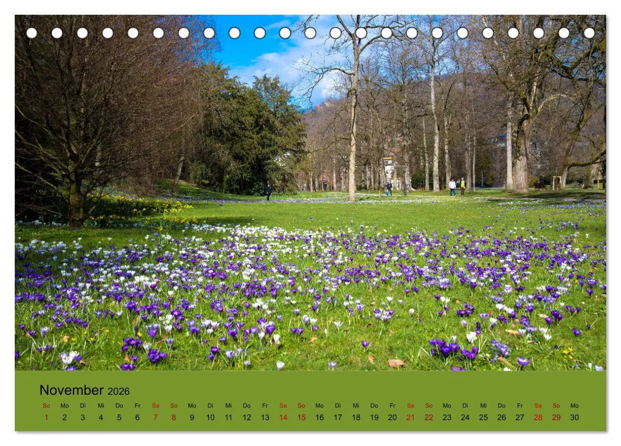 Bild: 9783457833339 | Kurpark Baden-Baden (Tischkalender 2026 DIN A5 quer), CALVENDO...