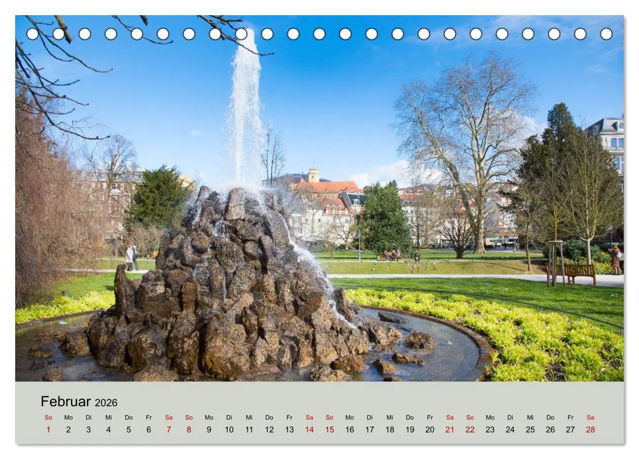Bild: 9783457833339 | Kurpark Baden-Baden (Tischkalender 2026 DIN A5 quer), CALVENDO...