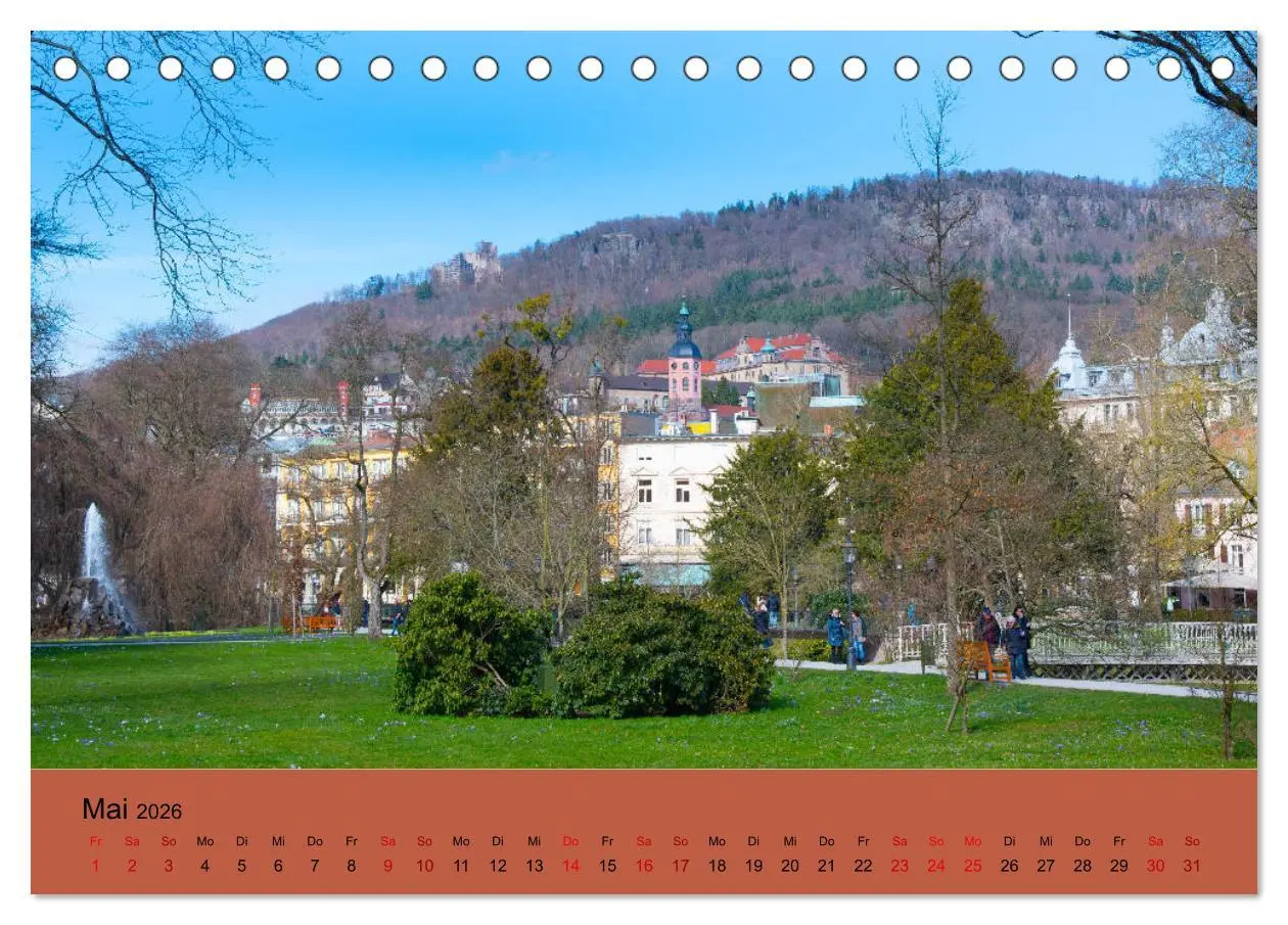 Bild: 9783457833339 | Kurpark Baden-Baden (Tischkalender 2026 DIN A5 quer), CALVENDO...