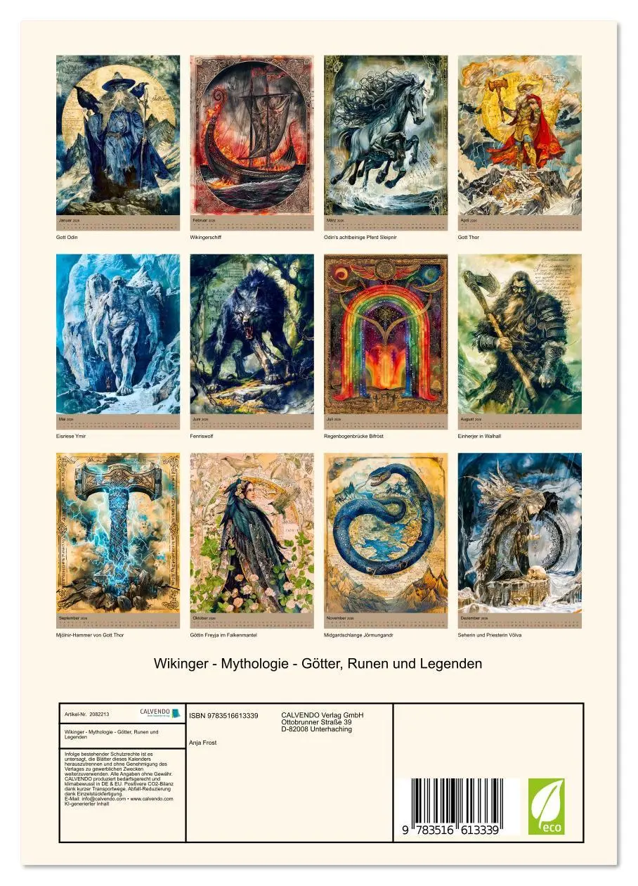 Bild: 9783516613339 | Wikinger - Mythologie - Götter, Runen und Legenden (Wandkalender...
