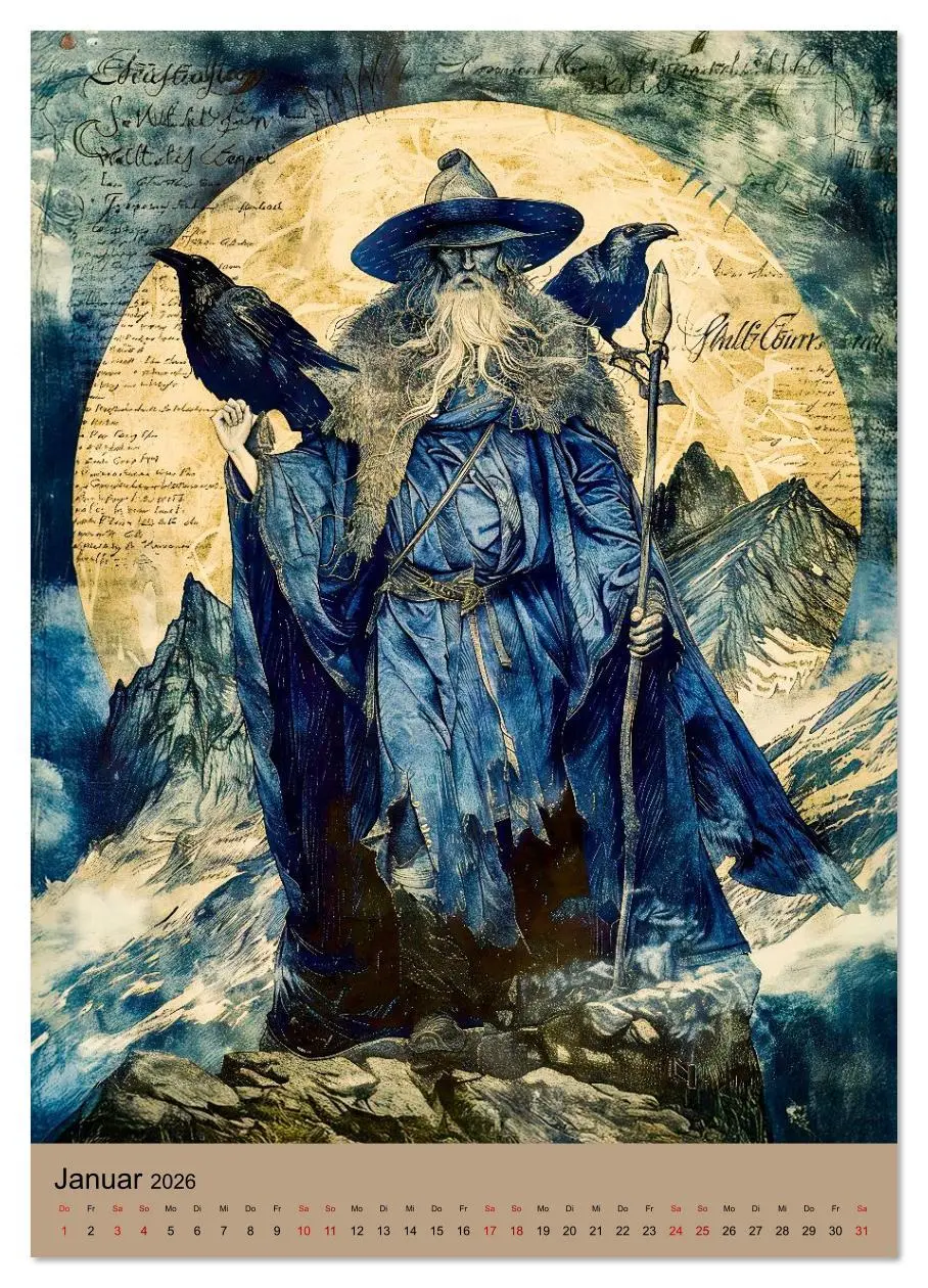 Bild: 9783516613339 | Wikinger - Mythologie - Götter, Runen und Legenden (Wandkalender...