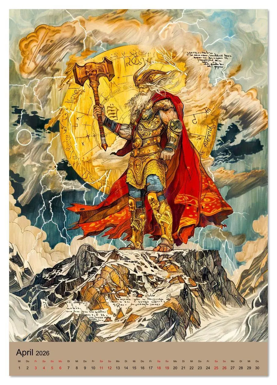 Bild: 9783516613339 | Wikinger - Mythologie - Götter, Runen und Legenden (Wandkalender...