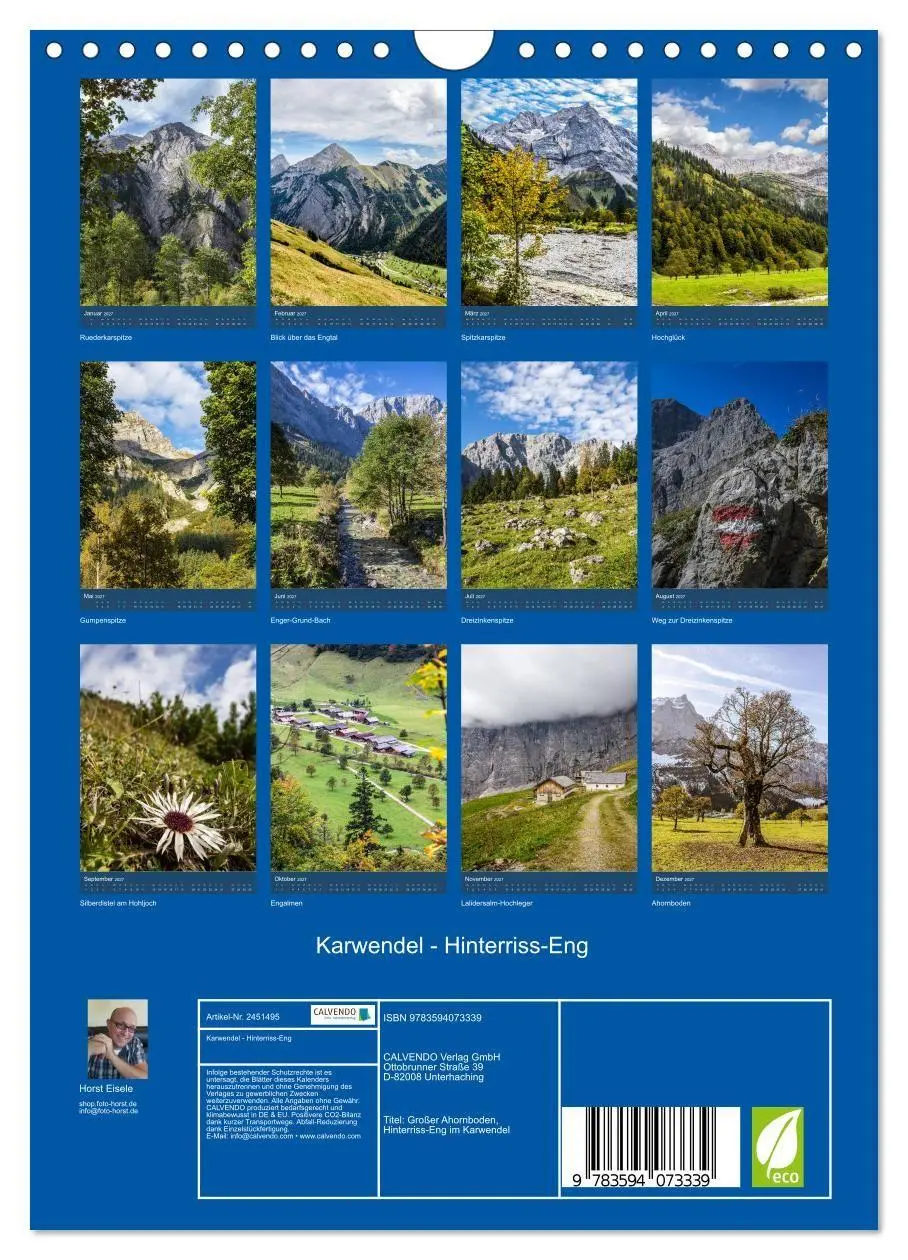 Bild: 9783594073339 | Karwendel - Hinterriss-Eng (Wandkalender 2027 DIN A4 hoch),...