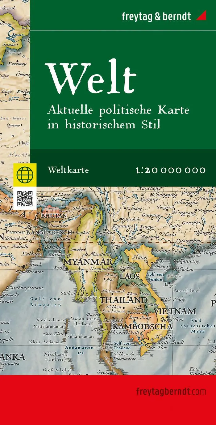 Cover: 9783707923339 | Weltkarte: Aktuelle politische Karte in historischem Stil,...