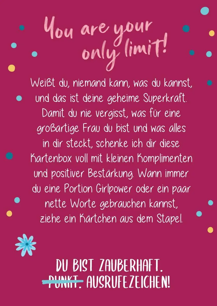 Rückseite: 9783845843339 | Für eine tolle Frau wie dich | Taschenbuch | 51 S. | Deutsch | 2021