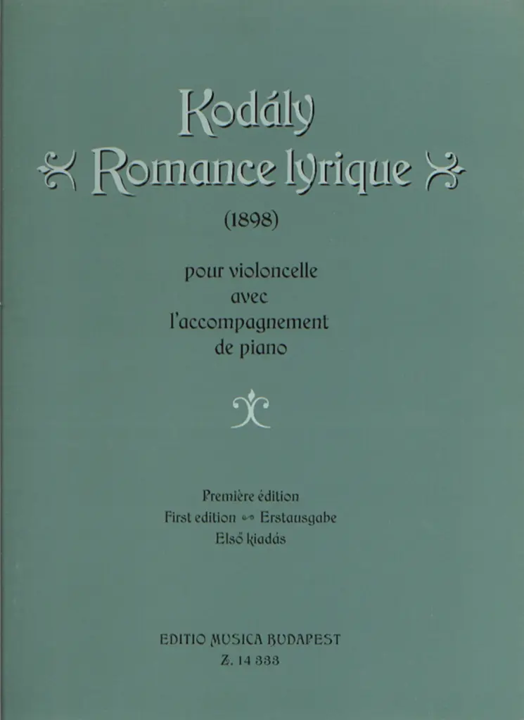 Cover: 9790080143339 | Romance Lyrique For Cello And Piano | Erstausgabe | Zoltan Kodaly
