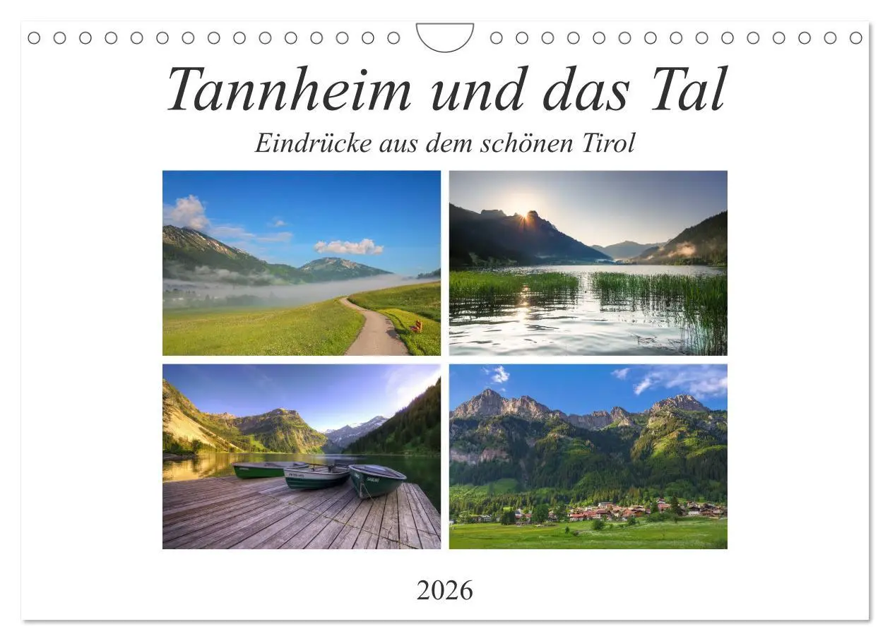 Cover: 9783457823439 | Tannheim und das Tal (Wandkalender 2026 DIN A4 quer), CALVENDO...
