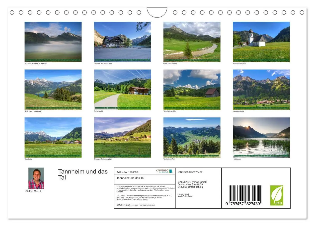 Bild: 9783457823439 | Tannheim und das Tal (Wandkalender 2026 DIN A4 quer), CALVENDO...