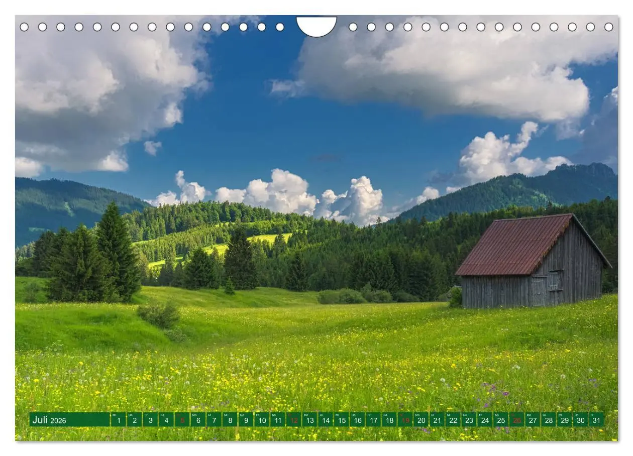 Bild: 9783457823439 | Tannheim und das Tal (Wandkalender 2026 DIN A4 quer), CALVENDO...