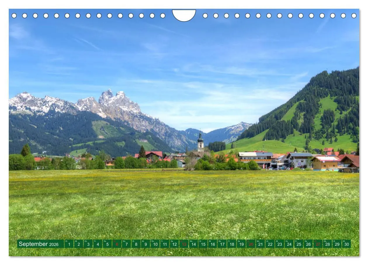 Bild: 9783457823439 | Tannheim und das Tal (Wandkalender 2026 DIN A4 quer), CALVENDO...