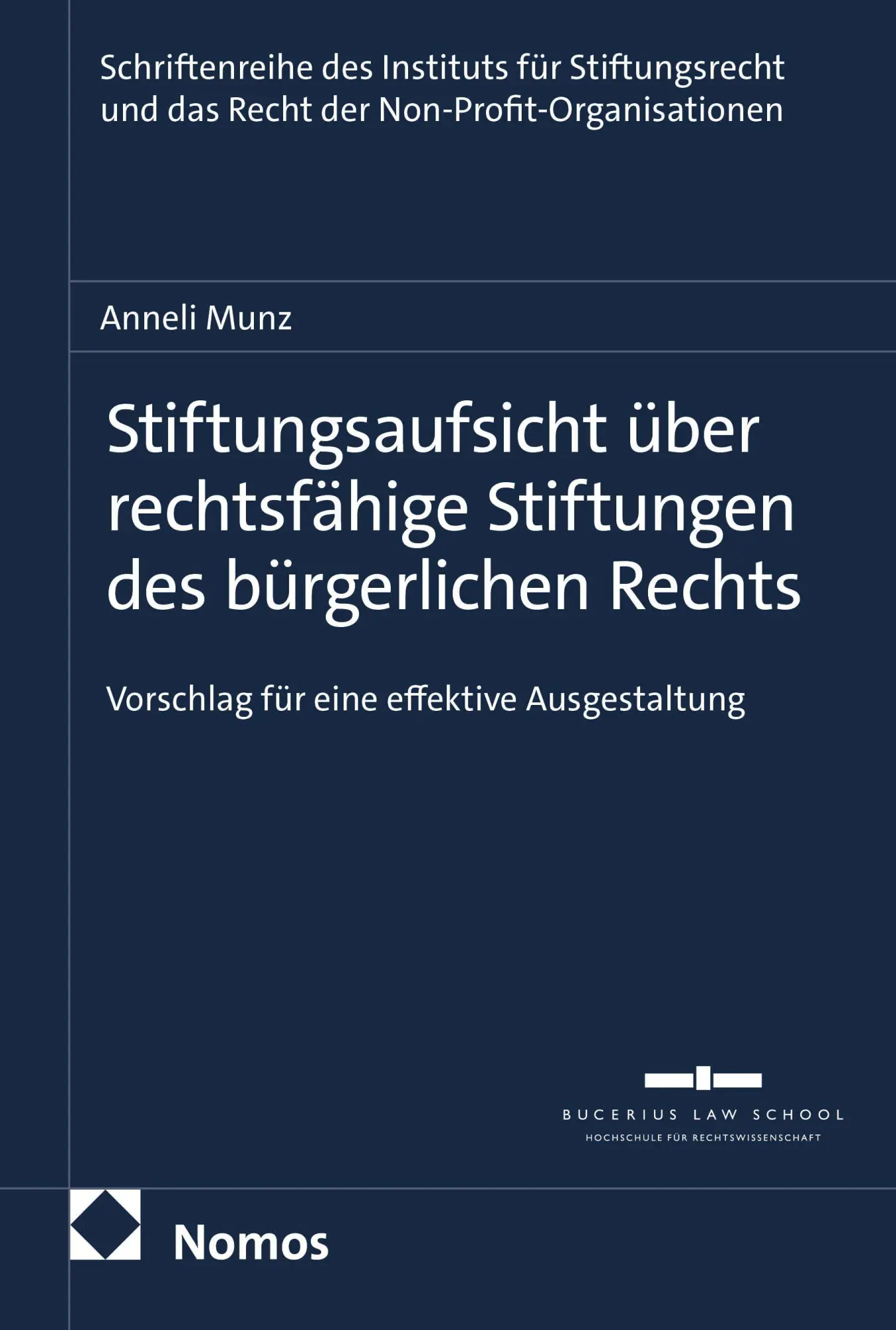 Stiftungsaufsicht über rechtsfähige Stiftungen des bürgerlichen Rechts