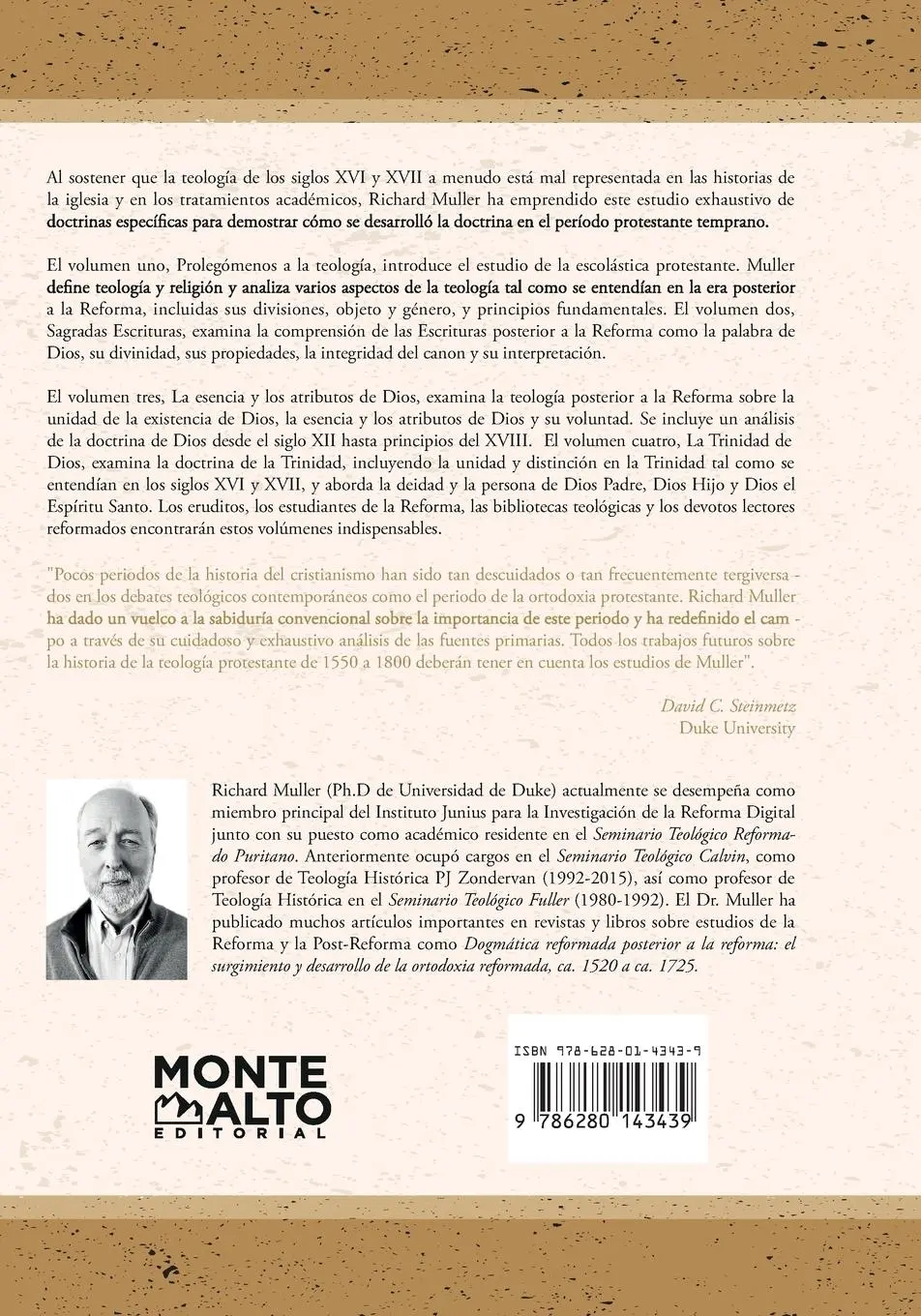 Rückseite: 9786280143439 | Dogmática reformada posterior a la Reforma Vol. 2 | Muller (u. a.)