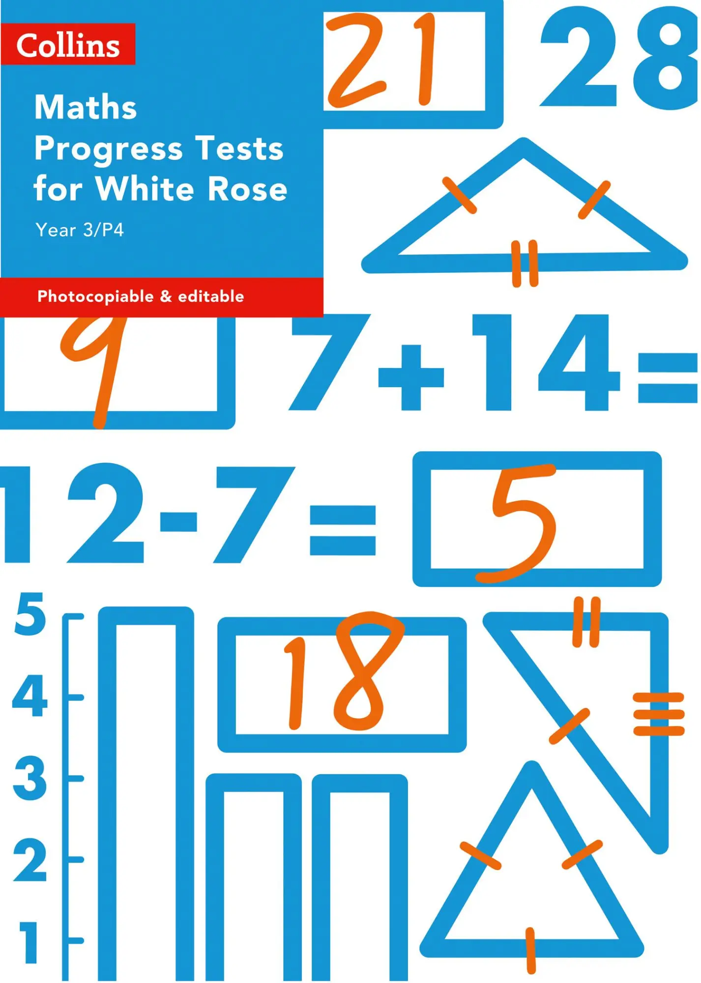 Cover: 9780008333539 | Year 3/P4 Maths Progress Tests for White Rose | Sarah-Anne Fernandes