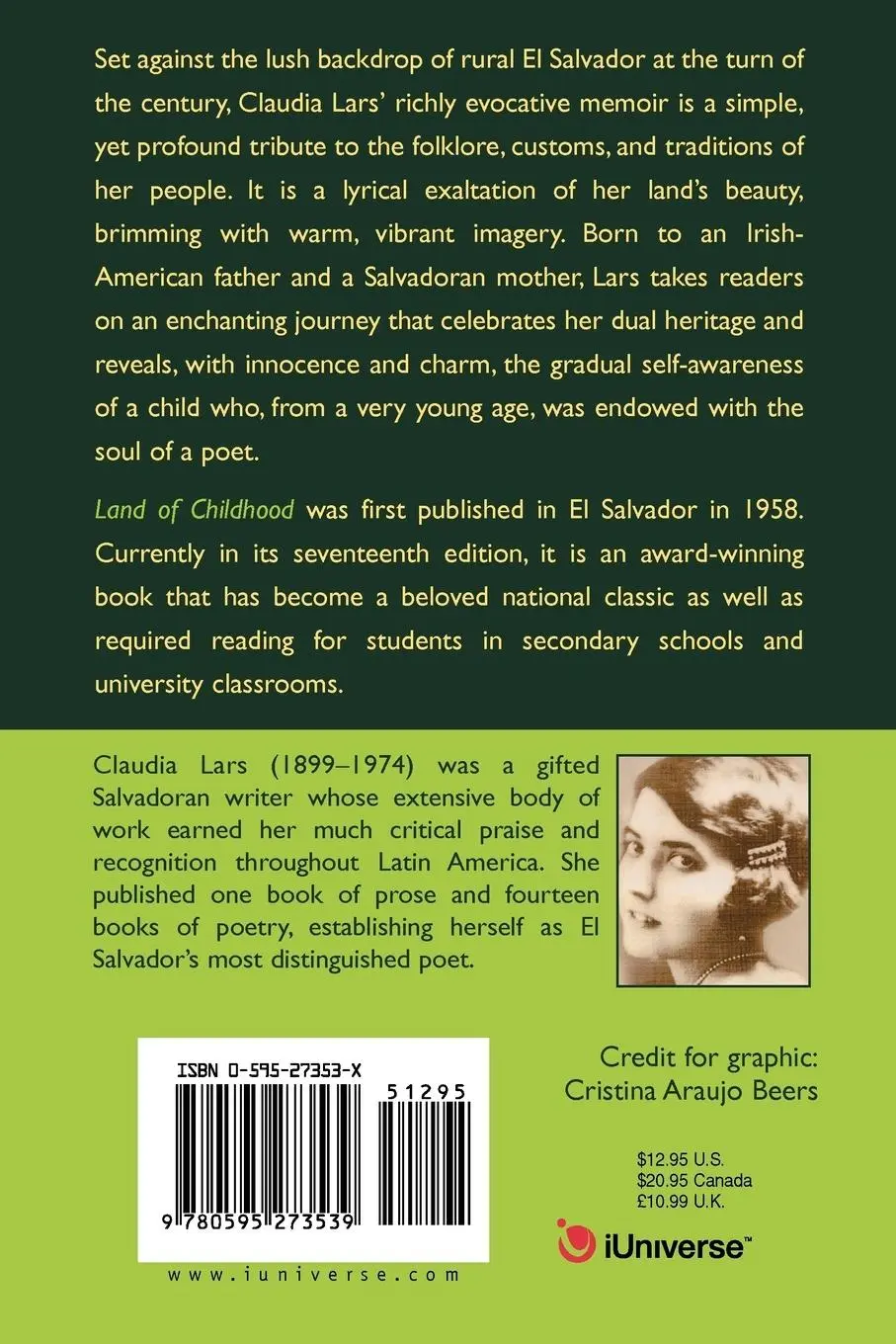 Rückseite: 9780595273539 | Land of Childhood | Claudia Lars | Taschenbuch | Englisch | 2003