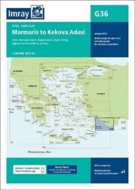Cover: 9781786793539 | Imray Chart G36 Turkey - South Coast | Marmaris to Kekova Adasi | 2022