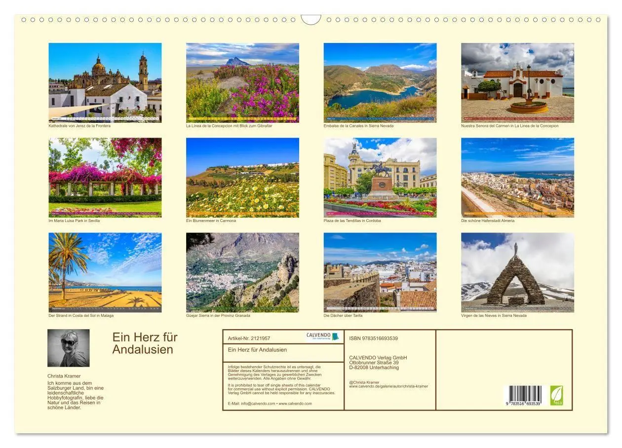 Bild: 9783516693539 | Ein Herz für Andalusien (Wandkalender 2026 DIN A2 quer), CALVENDO...