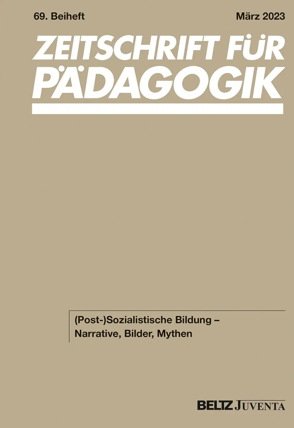 Cover: 9783779973539 | Zeitschrift für Pädagogik 69. Beiheft 2023 | Sabine Andresen | Buch