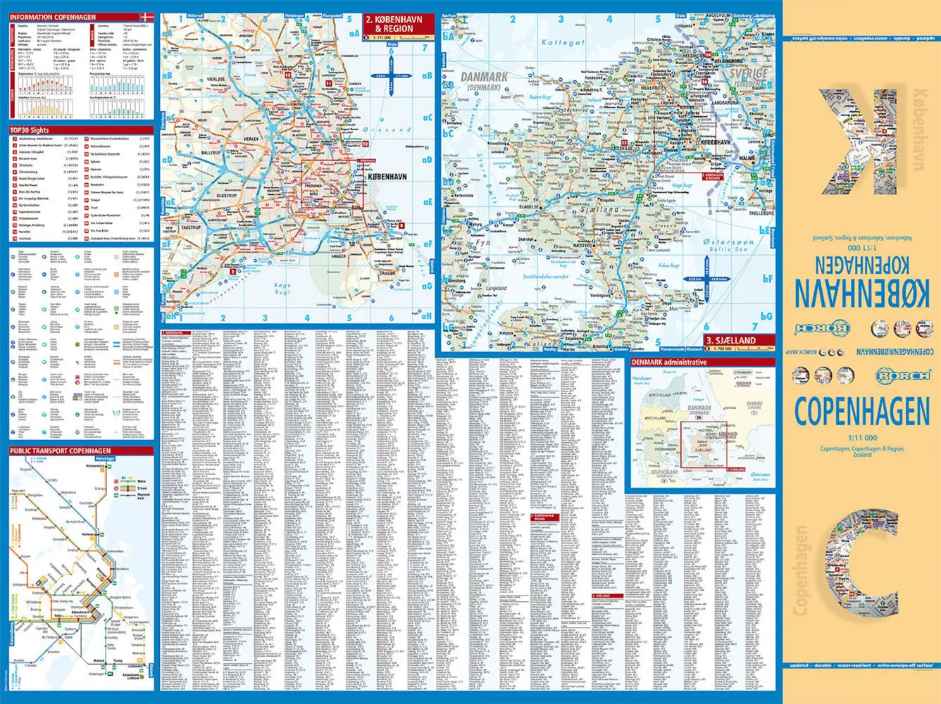 Bild: 9783866093539 | Borch Map Kopenhagen. København. Copenhagen | (Land-)Karte | 2 S.