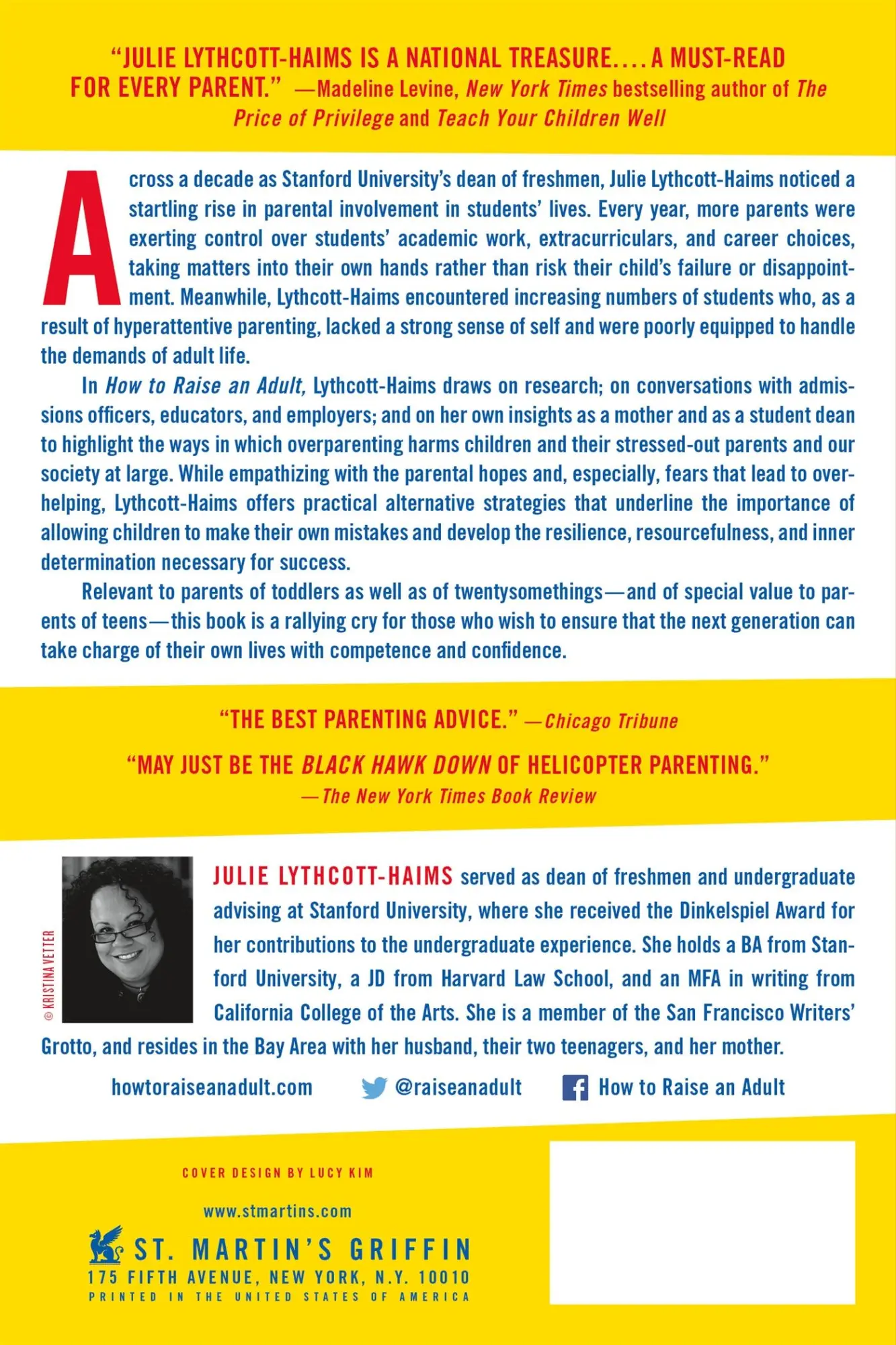 Rückseite: 9781250093639 | How to Raise an Adult | Julie Lythcott-Haims | Taschenbuch | Griffin