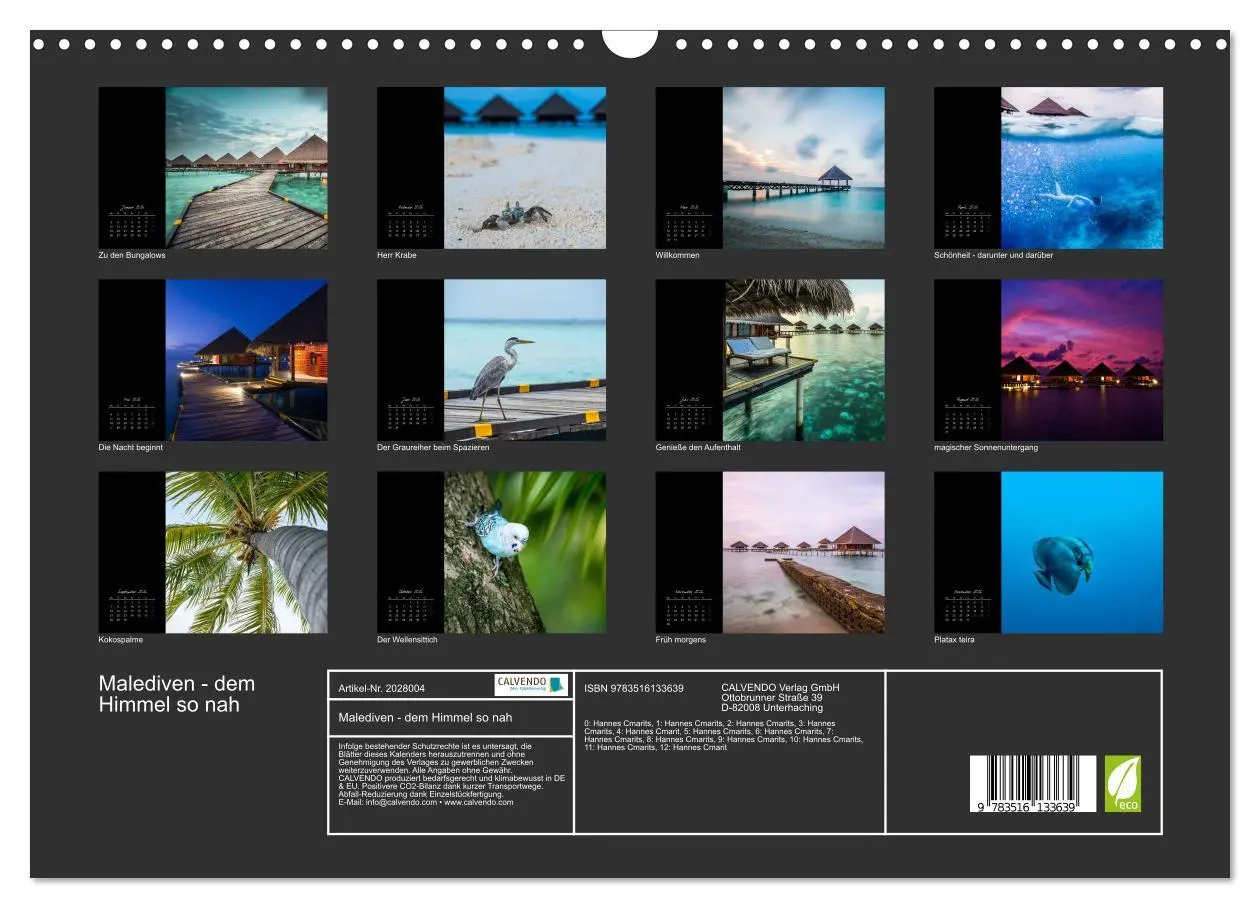 Bild: 9783516133639 | Malediven - dem Himmel so nah (Wandkalender 2026 DIN A3 quer),...