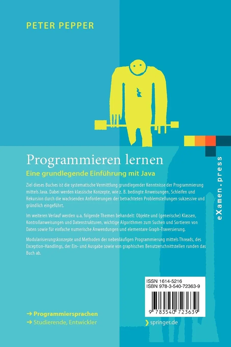 Rückseite: 9783540723639 | Programmieren lernen | Eine grundlegende Einführung mit Java | Pepper