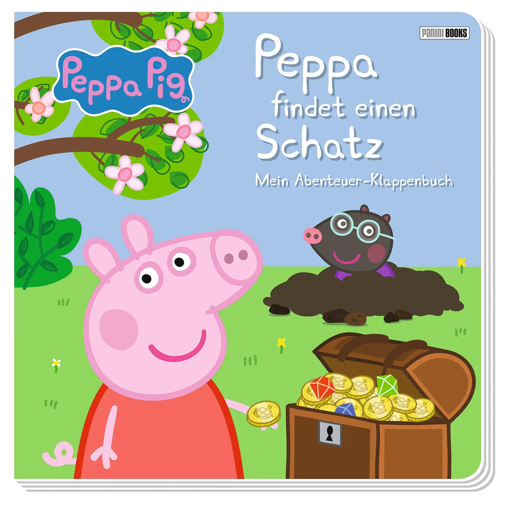 Cover: 9783833243639 | Peppa Pig: Peppa findet einen Schatz - Mein Abenteuer-Klappenbuch
