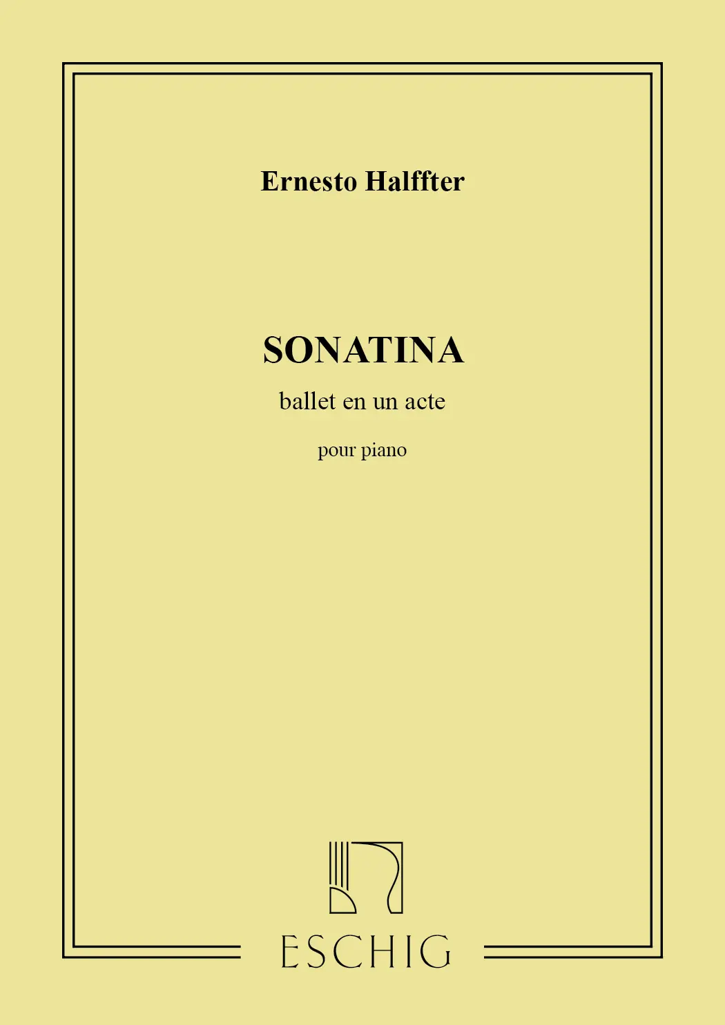 Cover: 9790045013639 | Sonatina Piano | Ernesto Halffter | Partitur | Max Eschig