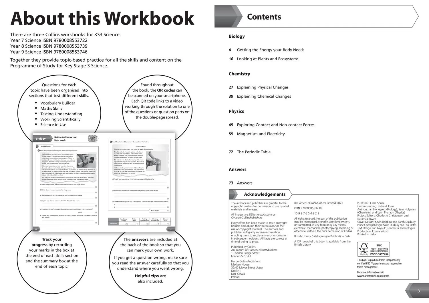 Bild: 9780008553739 | Ks3 Science Year 8 Workbook | Ideal for Year 8 | Collins Collins Ks3