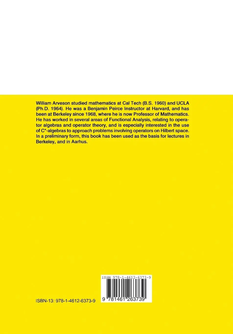 Rückseite: 9781461263739 | An Invitation to C*-Algebras | W. Arveson | Taschenbuch | x | Englisch