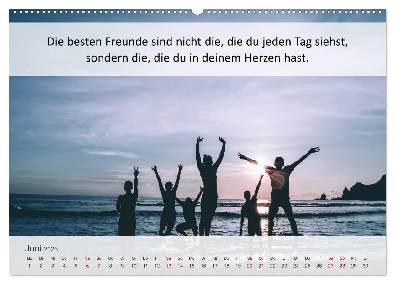 Bild: 9783457583739 | Motivationssprüche Freundschaft (Wandkalender 2026 DIN A2 quer),...