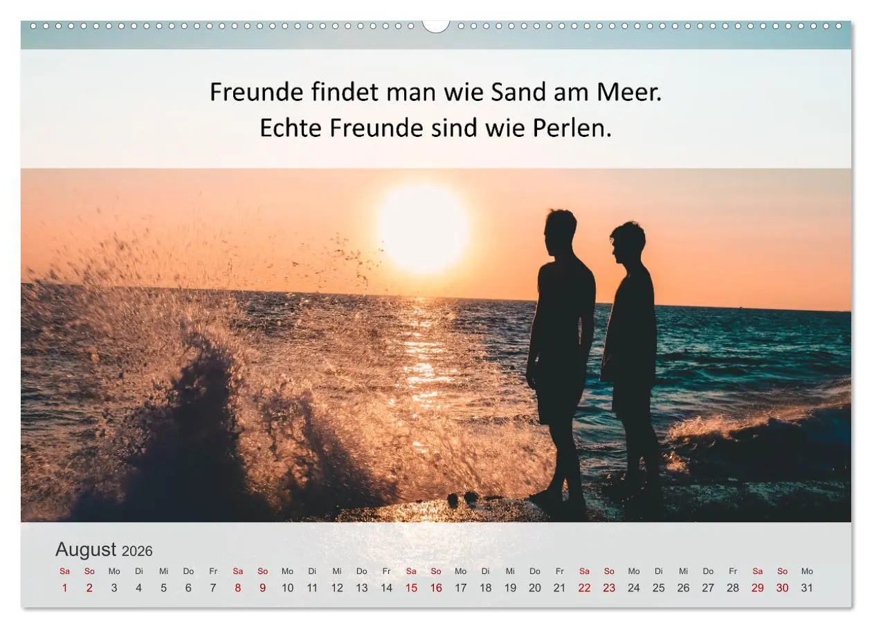 Bild: 9783457583739 | Motivationssprüche Freundschaft (Wandkalender 2026 DIN A2 quer),...