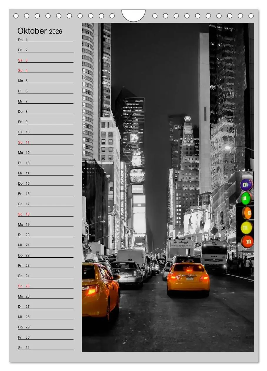 Bild: 9783516433739 | New York Colorkey (Wandkalender 2026 DIN A4 hoch), CALVENDO...