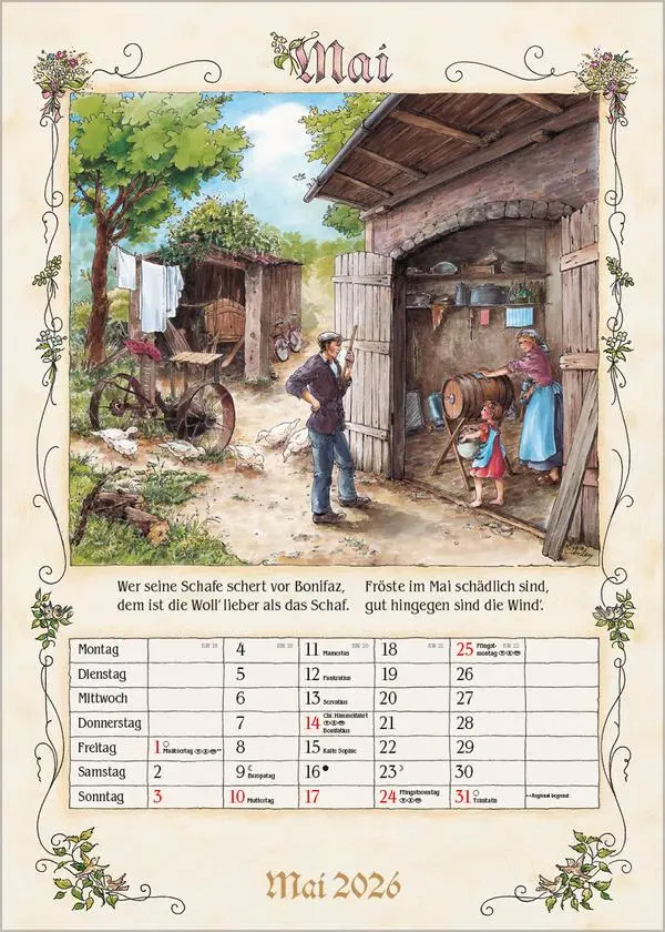 Bild: 9783731883739 | Bauernkalender 2026 | Verlag Korsch | Kalender | 13 S. | Deutsch