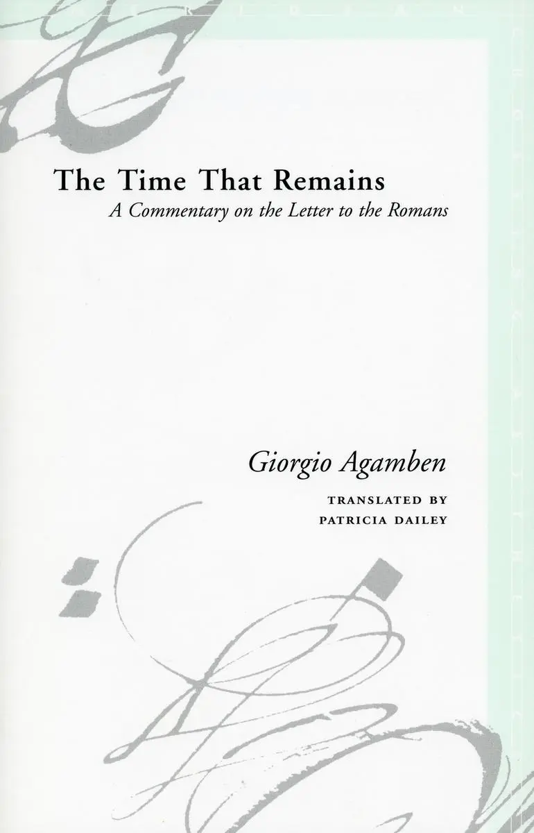 Cover: 9780804743839 | The Time That Remains | A Commentary on the Letter to the Romans