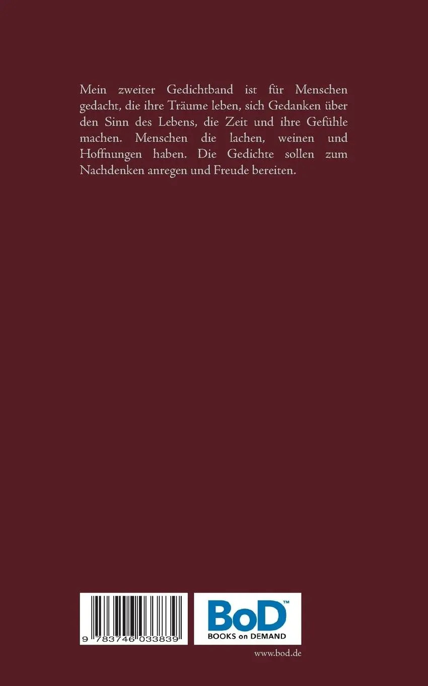 Rückseite: 9783746033839 | Gedichtband Mensch | Gedichte über und für Menschen | Heike Boeke