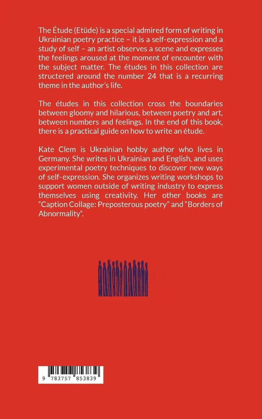 Rückseite: 9783757853839 | 24 Etudes | A special form of Ukrainian poetry writing | Kate Clem