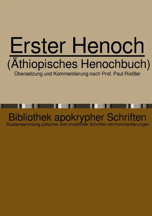 Cover: 9783819083839 | Erster Henoch | (Äthiopisches Henochbuch). DE | Paul Riessler | Buch
