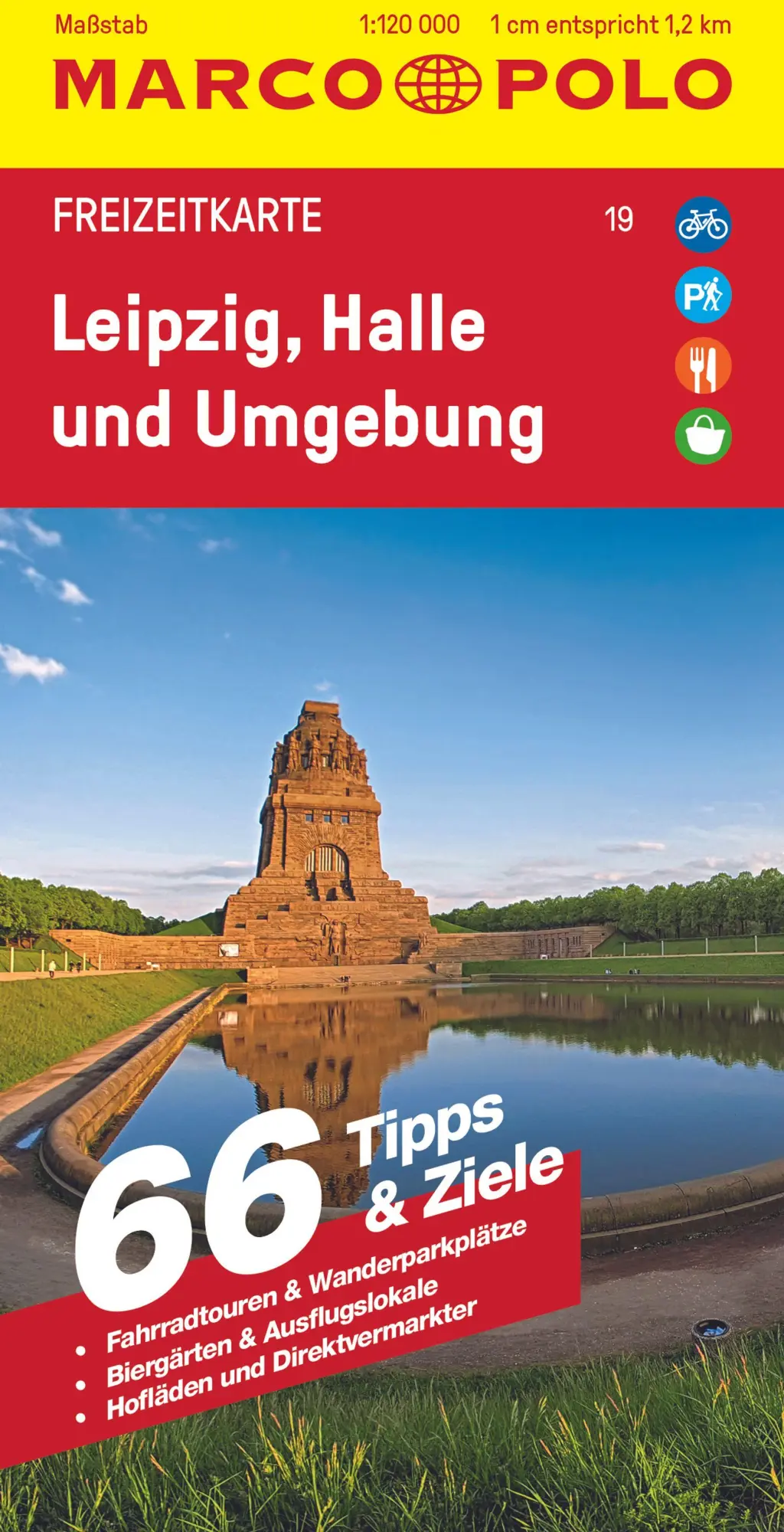 Cover: 9783829743839 | MARCO POLO Freizeitkarte 19 Leipzig, Halle und Umgebung 1:120.000