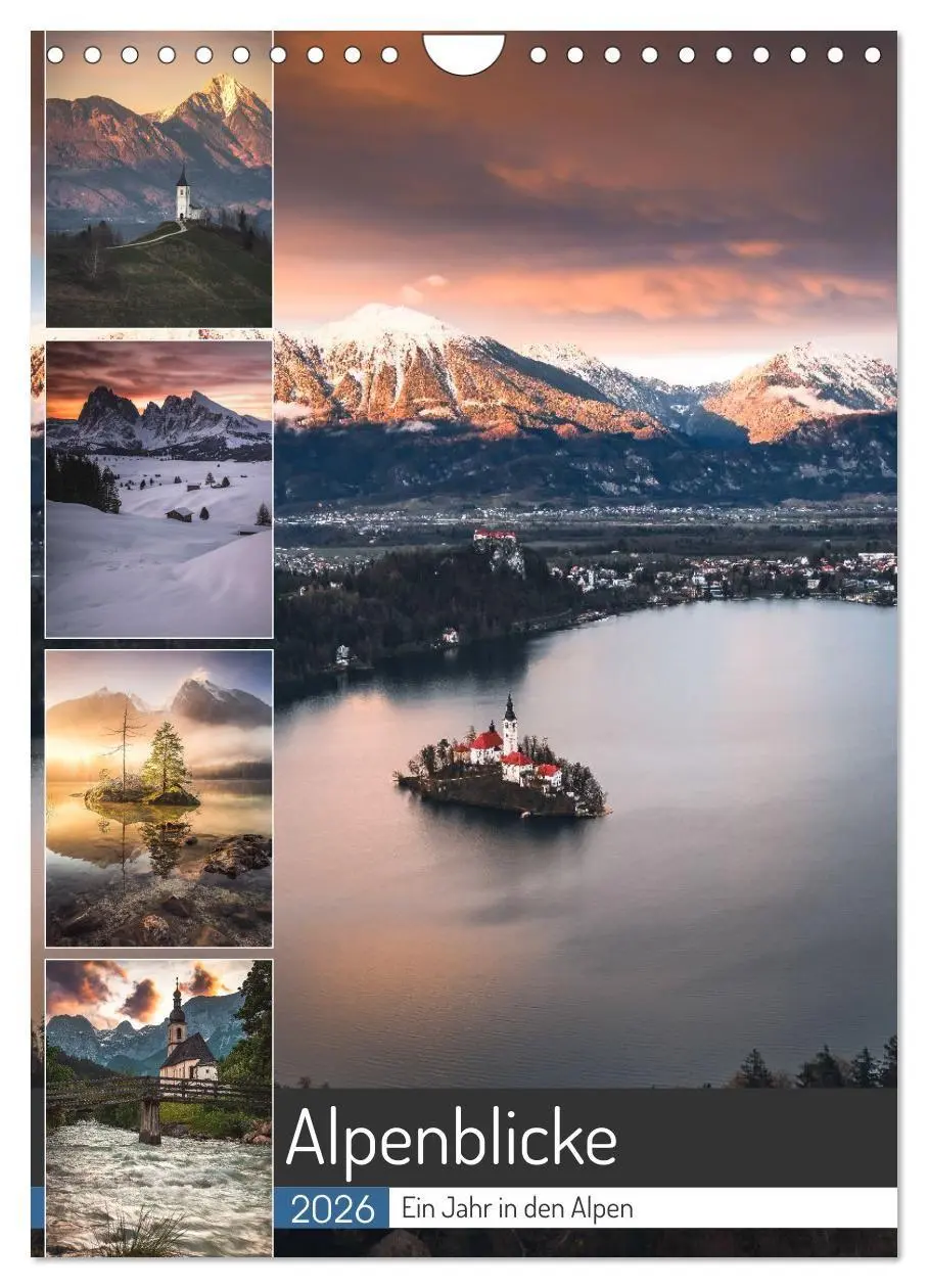 Cover: 9783516653939 | Alpenblicke - Ein Jahr in den Alpen (Wandkalender 2026 DIN A4...