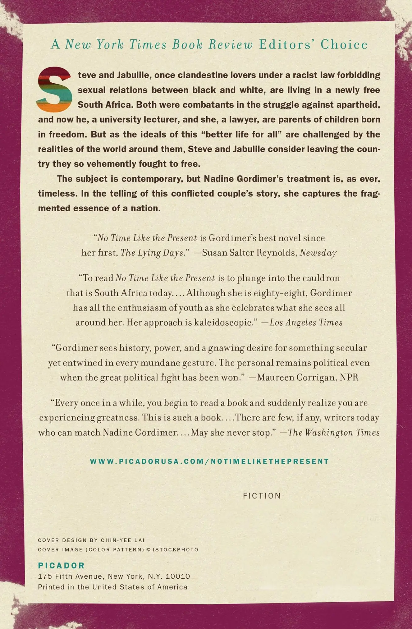 Rückseite: 9781250024039 | No Time Like the Present | Nadine Gordimer | Taschenbuch | Englisch