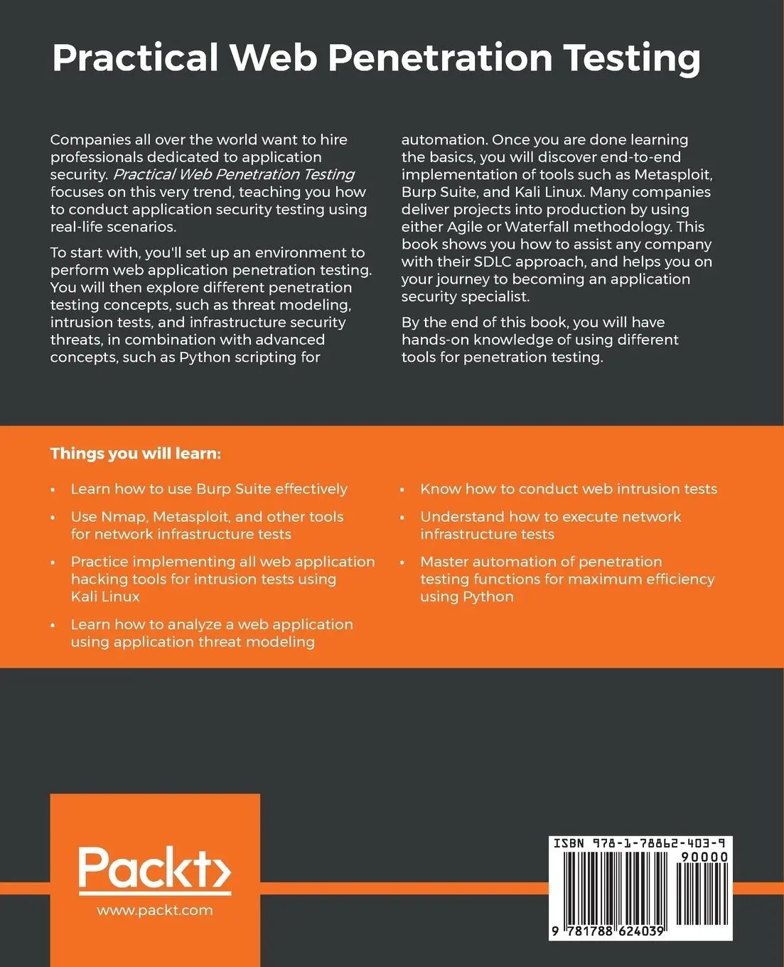 Rückseite: 9781788624039 | Practical Web Penetration Testing | Gus Khawaja | Taschenbuch | 2018