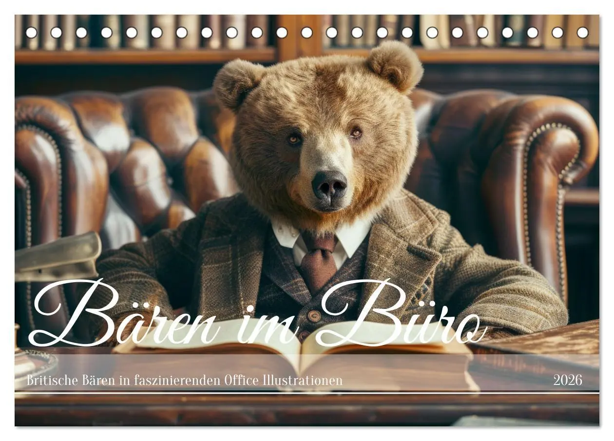 Cover: 9783457454039 | Bären im Büro (Tischkalender 2026 DIN A5 quer), CALVENDO...