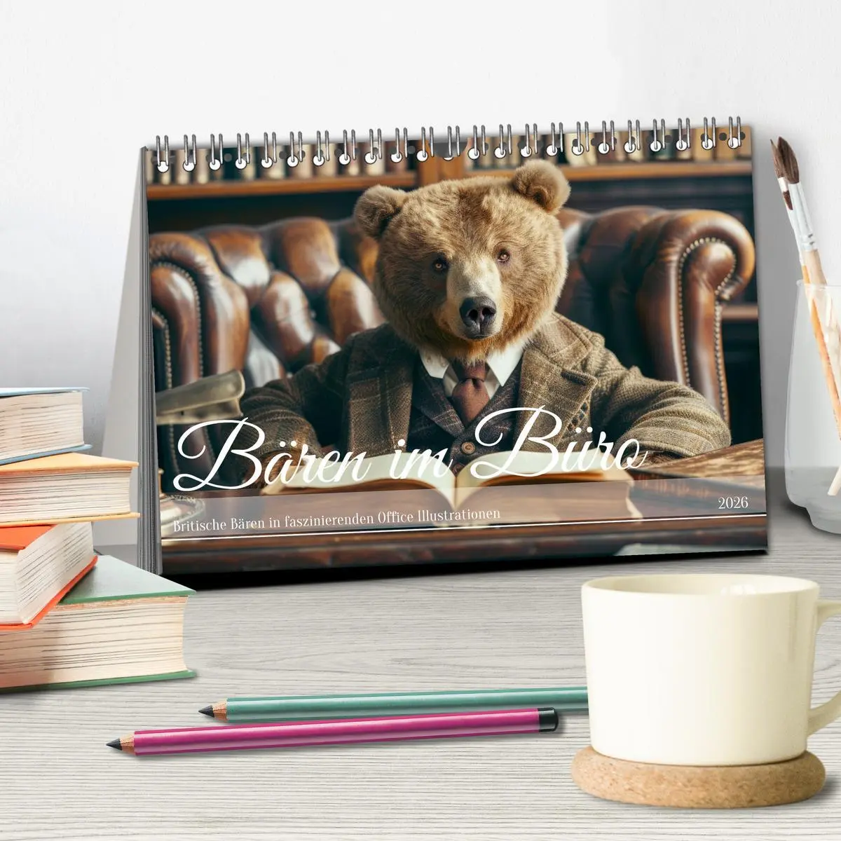 Bild: 9783457454039 | Bären im Büro (Tischkalender 2026 DIN A5 quer), CALVENDO...